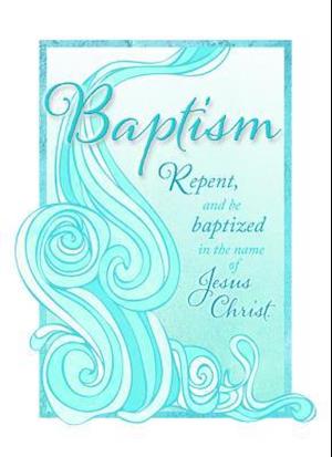 Baptism Certificate (Pk of 6) / 5x7 Folded, Premium, Blue Foil Embossed