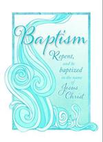 Baptism Certificate (Pk of 6) / 5x7 Folded, Premium, Blue Foil Embossed