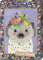 Funny Hedgehog, Floral Friends Puzzle 500 Teile