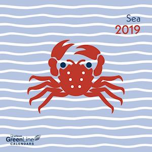 2019 Sea GreenLine Mini Grid Calendar