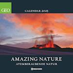 GEO Amazing Nature 2025 - Wand-Kalender - Broschüren-Kalender - 30x30 - 30x60 geöffnet