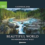 GEO Beautiful World 2025 - Wand-Kalender - Natur-Kalender - Broschüren-Kalender - 30x30 - 30x60 geöffnet