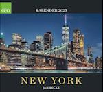 GEO New York 2025 - Wand-Kalender - Reise-Kalender - Poster-Kalender - 50x45