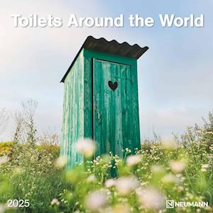 Toilets Around the World 2025 - Wand-Kalender - Broschüren-Kalender - 30x30 - 30x60 geöffnet - Toiletten-Kalender