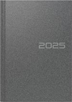 rido/idé 7026013905 Buchkalender Modell Mentor (2025)| 1 Seite = 1 Tag| A5| 352 Seiten| Kunststoff-Einband Reflection| grau