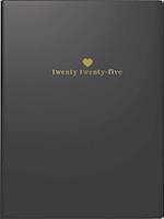 rido/idé 7013607025 Taschenkalender Young Line Mini (2025) "Heart"| 2 Seiten = 1 Woche| A6| 160 Seiten| Grafik-Einband| schwarz