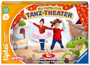 Ravensburger tiptoi® ACTIVE Spiel 00128, Kunterbuntes Tanz-Theater, Bewegungsspiel ab 3 Jahren