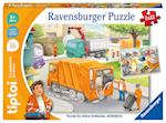 Ravensburger tiptoi Puzzle 00138 Puzzle für kleine Entdecker: Müllabfuhr, Kinderpuzzle ab 3 Jahren, für 1 Spieler