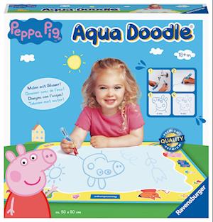 Ravensburger ministeps 4195 Aqua Doodle Peppa Pig - Erstes Malen für Kinder ab 18 Monate, Malset für fleckenfreien Malspaß mit Wasser, mit Matte&Stift