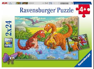 Spielende Dinos Puzzle 2 x 24 Teile