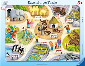 Ravensburger Kinderpuzzle - Erstes Zählen bis 5 - 8-17 Teile Rahmenpuzzle für Kinder ab 3 Jahren