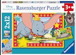 Ravensburger Kinderpuzzle 05575 - Das Abenteuer ruft! - 2x12 Teile Disney Puzzle für Kinder ab 3 Jahren