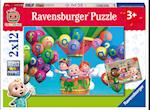 Ravensburger Kinderpuzzle 05628 - Lernen und Spielen - 2x12 Teile Cocomelon Puzzle für Kinder ab 3 Jahren