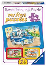 Ravensburger Kinderpuzzle - Tiere im Einsatz - 3x6 Teile Rahmenpuzzle für Kinder ab 2,5 Jahren