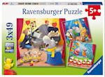 Ravensburger Kinderpuzzle - Tiere auf der Bühne - 3x49 Teile Puzzle für Kinder ab 5 Jahren