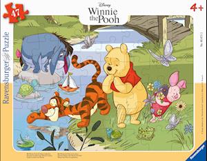 Ravensburger Kinderpuzzle 05671 - Mit Winnie Puuh die Natur entdecken - 47 Teile Teile Disney Rahmenpuzzle für Kinder ab 4 Jahren