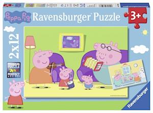 Zuhause bei Peppa / Peppa Pig Puzzle 2 x 12 Teile