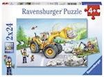 Bagger und Waldtraktor. Puzzle 2 x 24 Teile