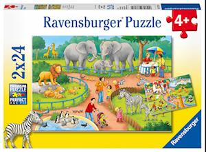 Ein Tag im Zoo. Kinderpuzzle 2 x 24 Teile