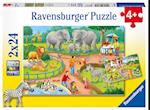 Ein Tag im Zoo. Kinderpuzzle 2 x 24 Teile