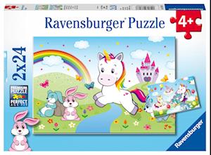 Märchenhaftes Einhorn - Puzzle mit 2X24 Teilen