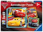 Disney Cars: Bunte Flitzer. Puzzle 3 x 49 Teile