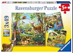 Wald-/Zoo-/Haustiere. Puzzle 3 X 49 Teile