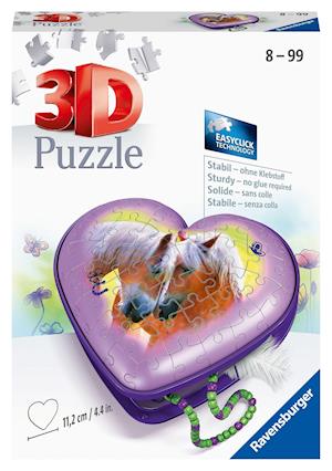 Herzschatulle - Pferde. 3D Puzzle 54 Teile