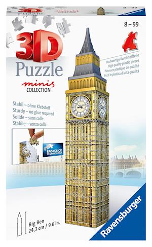 Ravensburger 3D Puzzle 11246 - Mini Big Ben - 54 Teile - ab 8 Jahren