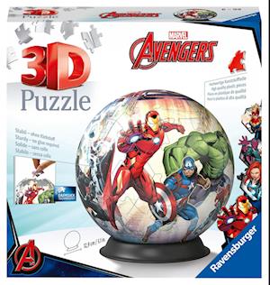 Ravensburger 3D Puzzle 11496 - Puzzle-Ball Avengers - 72 Teile - Puzzle-Ball für Superhelden und Marvel-Fans ab 6 Jahren