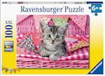 Ravensburger Kinderpuzzle 12985 - Niedliches Kätzchen 100 Teile XXL - Puzzle für Kinder ab 6 Jahren