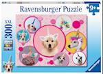 Ravensburger Kinderpuzzle - Knuffige Einhorn-Hunde - 300 Teile Puzzle für Kinder ab 9 Jahren