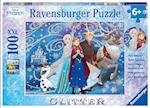 Disney Frozen: Glitzernder Schnee. Glitter Puzzle 100 Teile XLL