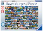 99 beautiful Places of Europe - Puzzle mit 3000