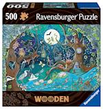 Ravensburger Puzzle 17516 - Fantasy Forest - 500 Teile Holzpuzzle für Kinder und Erwachsene ab 14 Jahren, mit stabilen, individuellen Puzzleteilen und 40 kleinen Holzfiguren (Whimsies)