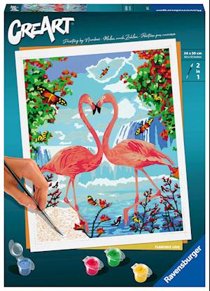 Ravensburger Malen nach Zahlen 28991 - Flamingo Love - ab 12 Jahren
