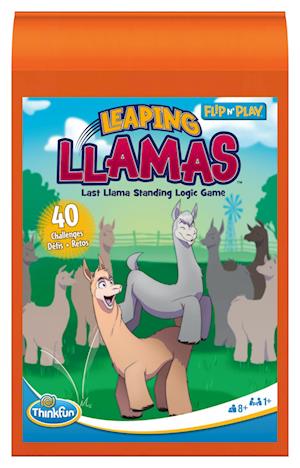 ThinkFun 76545 - Flip N' Play Leaping Llamas - das Logikspiel, für Kinder und Erwachsene ab 8 Jahren, ab 1 Spieler