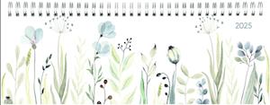 Tisch-Querkalender Style Wildblumen 2025 - Büro-Planer 29,7x10,5 cm - Tisch-Kalender - 1 Woche 2 Seiten - Ringbindung - Zettler