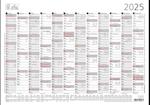Jahresübersicht A4 12M/1S 2025 - 29,7x21 cm - gerollt - mit Arbeitstage- und Wochenzählung - Posterkalender - Jahresplaner - 934-6111