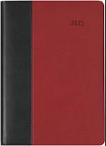 Buchkalender Premium Fire schwarz-rot 2025 - Büro-Kalender A5 - Cheftimer - 1 Tag 1 Seite - 416 Seiten - Tucson-Einband - Zettler