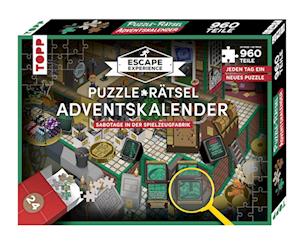 Puzzle-Rätsel-Adventskalender - Sabotage in der Spielzeugfabrik. 24 Puzzles mit insgesamt 960 Teilen
