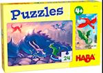 Puzzles Drachen 2 x 24 Teile