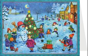 Postkarten- Adventskalender "Fröhliches Treiben im Schnee"