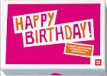 Happy Birthday! 10 bunte Grußkarten mit Kuverts zum Geburtstag