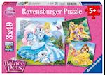 Disney Palace Pets: Belle, Cinderella und Rapunzel. Puzzle 3 x 49 Teile