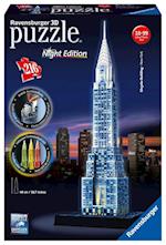 Chrysler Building bei Nacht.Night Edition 3-D Puzzle 216 Teile