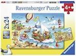 Urlaub am Meer - Puzzle mit 24 Teilen