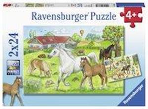 Auf dem Pferdehof - Puzzle mit 2x24 Teilen