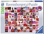 99 beautiful red things - Puzzle mit 1500 Teilen