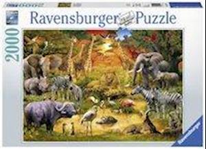 Versammlung am Wasserloch - Puzzle mit 2000 Teilen